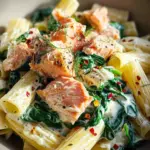 Quick Salmon & Spinach Pasta