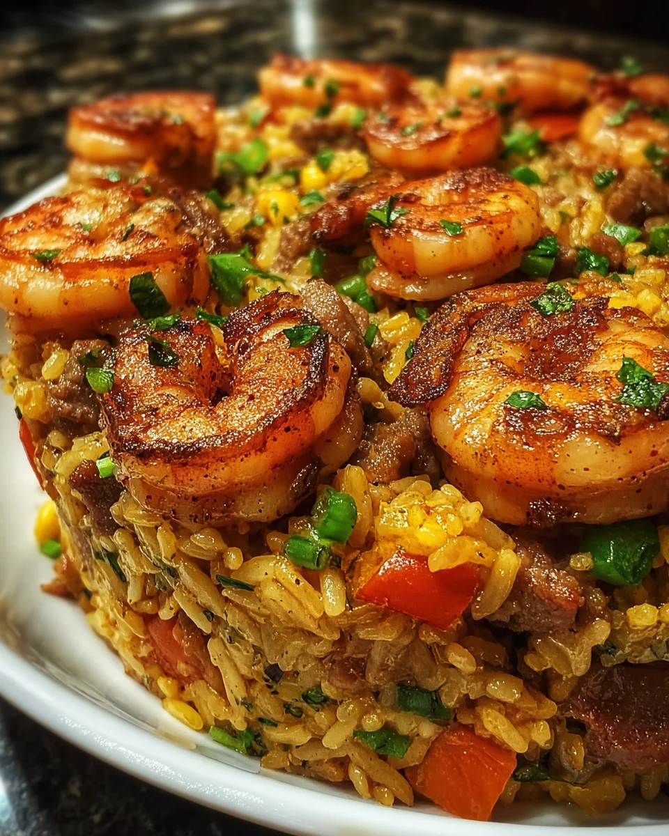 Shrimp Dirty Rice Skillet
