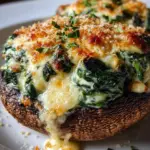 Spinach and Cheese Stuffed Portobello Mushroom