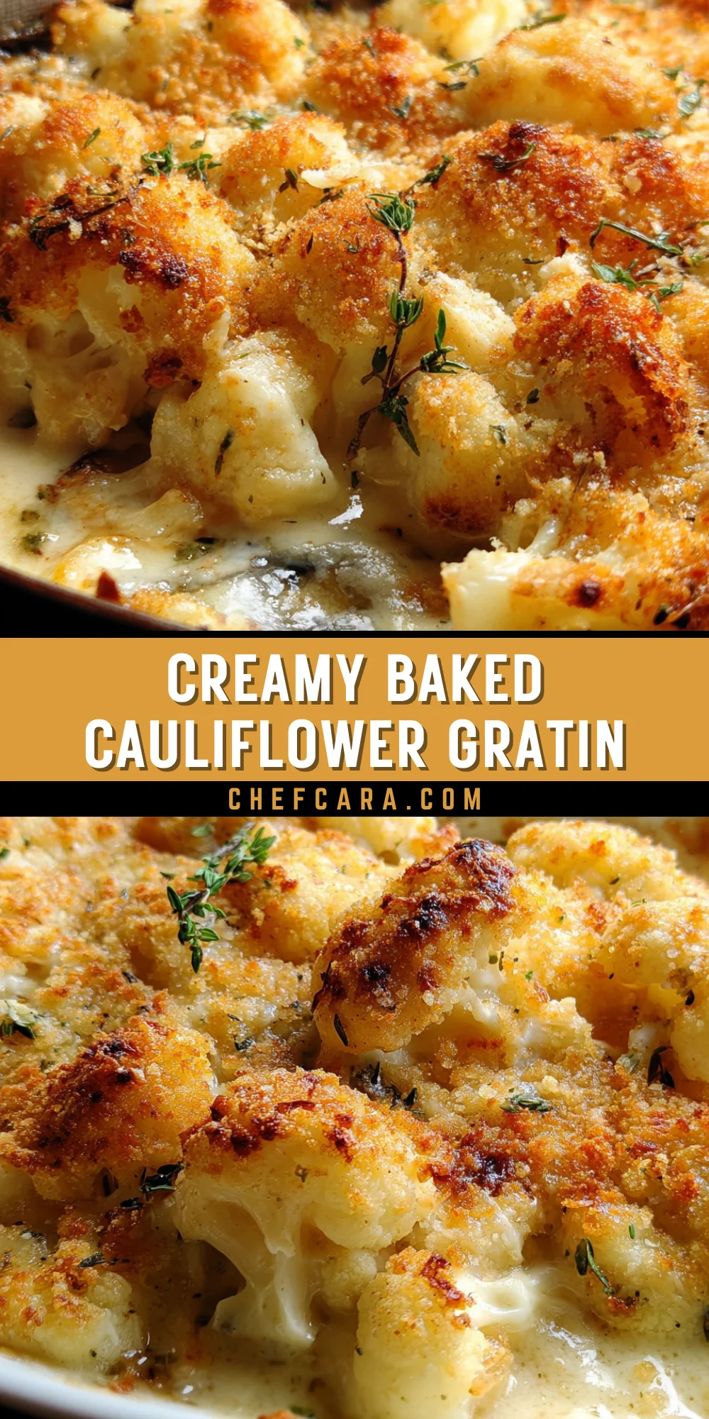 Creamy Baked Cauliflower Gratin 18 Pinterest Hidden Image