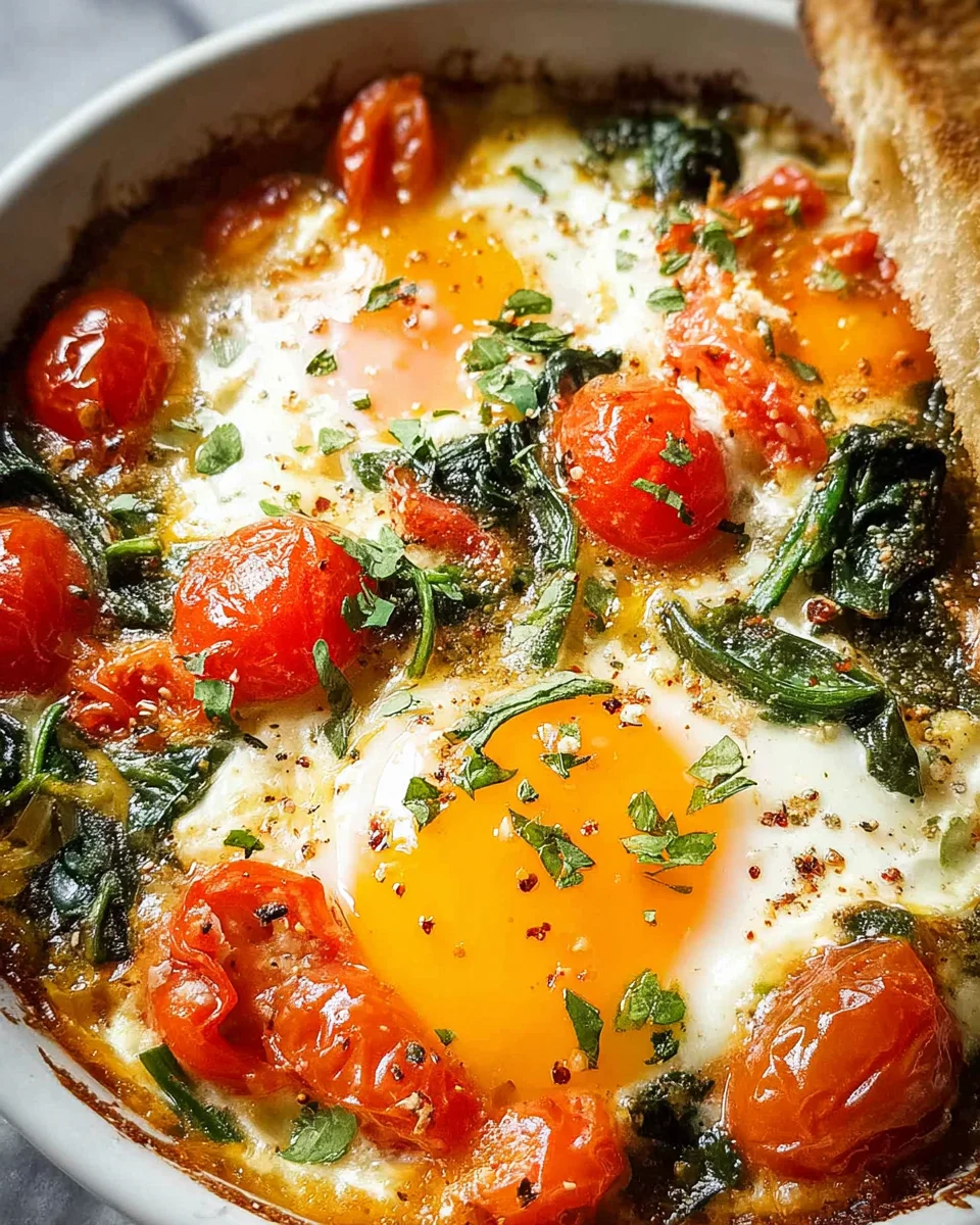 Baked Feta Eggs