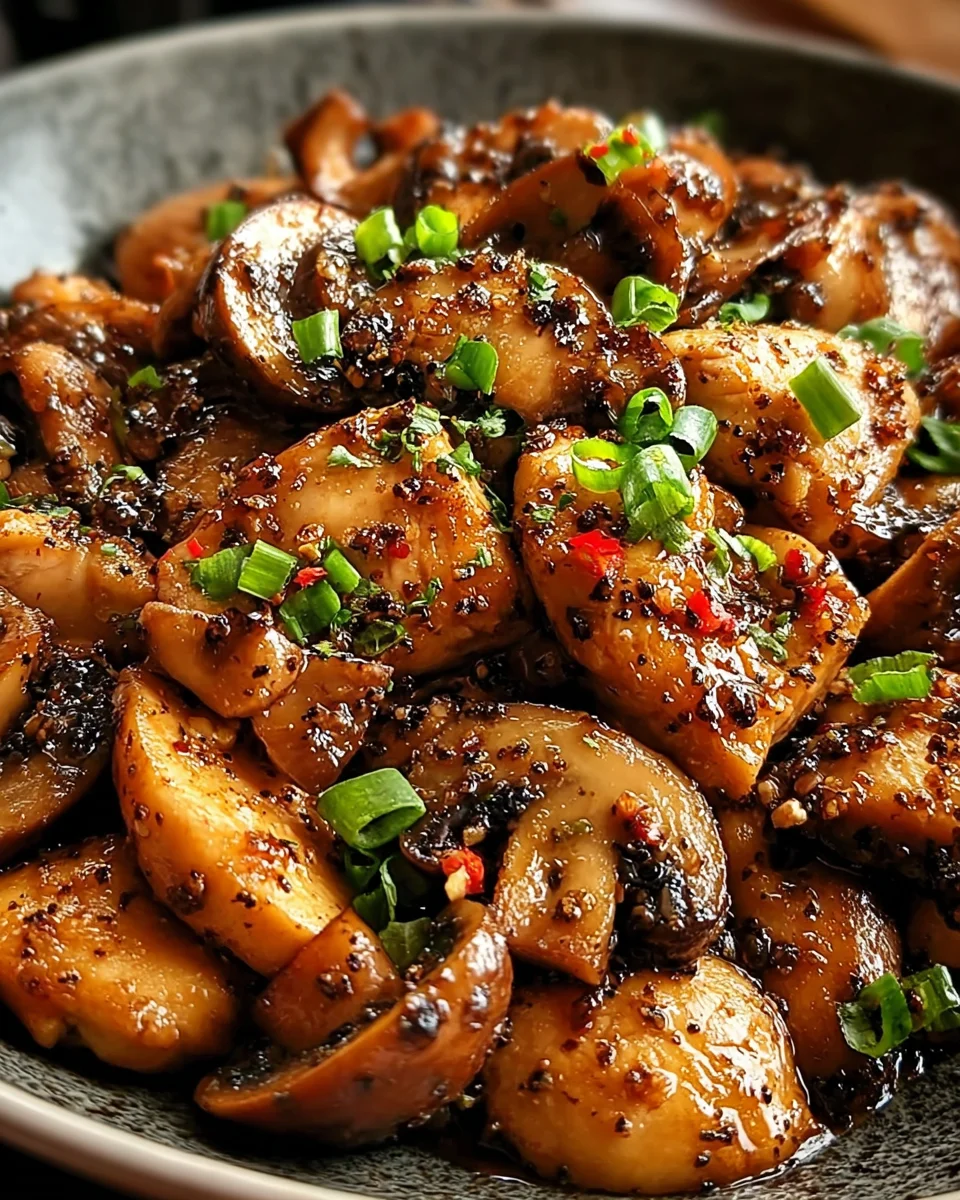 Black Pepper Chicken with Mushrooms 25 Black