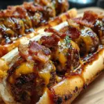 Bourbon BBQ Bacon Cheeseburger Meatball Subs Ready in 30 Minutes