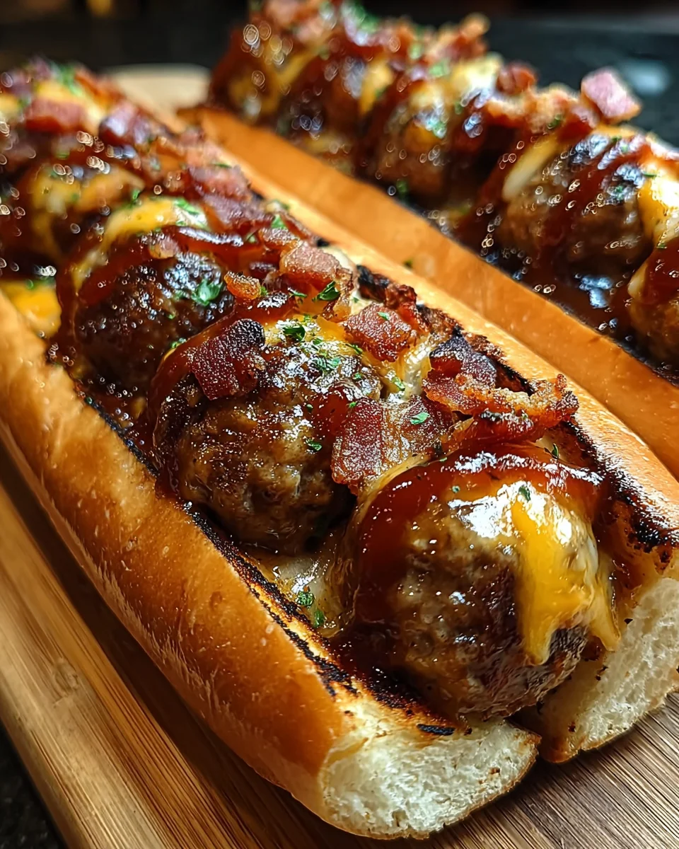 Bourbon BBQ Bacon Cheeseburger Meatball Subs Ready in 30 Minutes 27 Bourbon