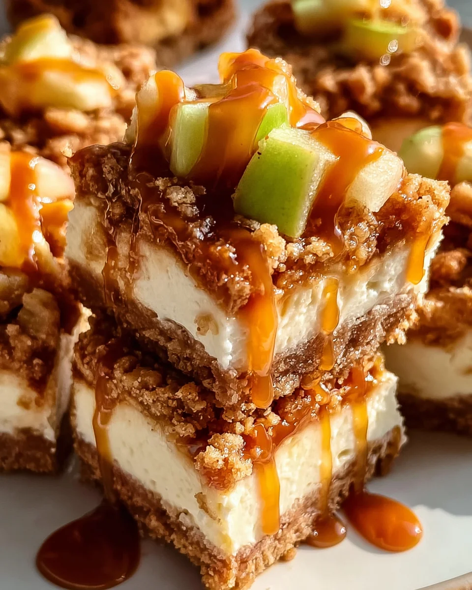 Caramel Apple Cheesecake Bars