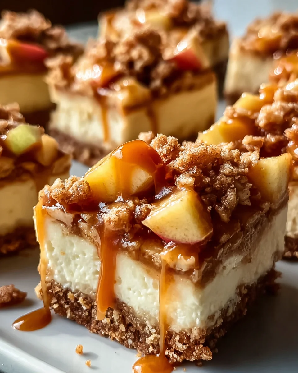 Caramel Apple Cheesecake Bars 35 Caramel