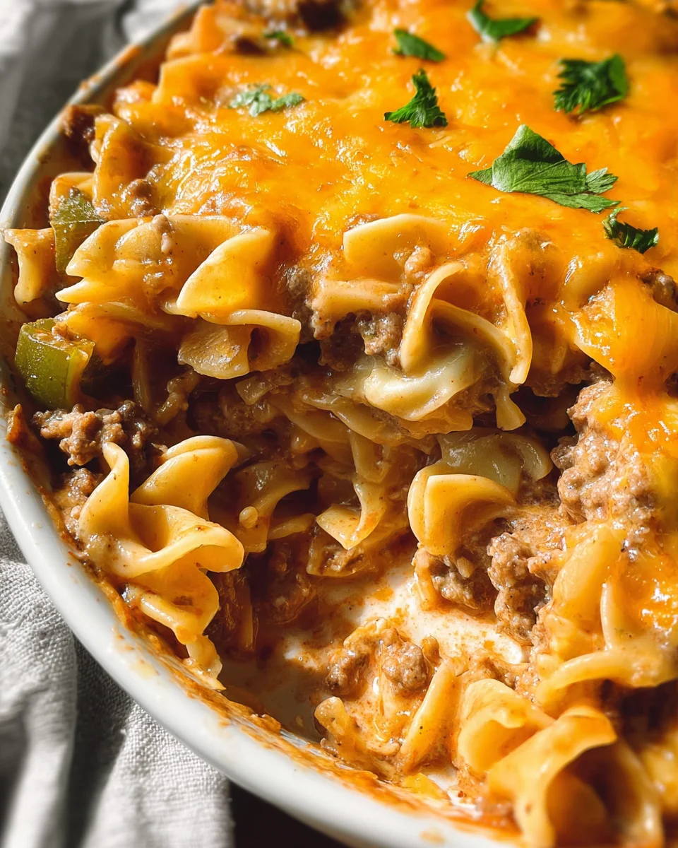 Cheesy Sour Cream Hamburger Hotdish