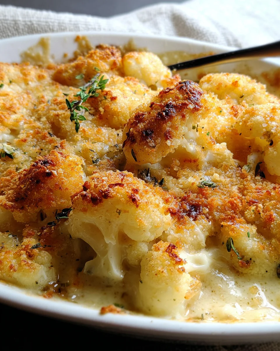Creamy Baked Cauliflower Gratin 20 Creamy