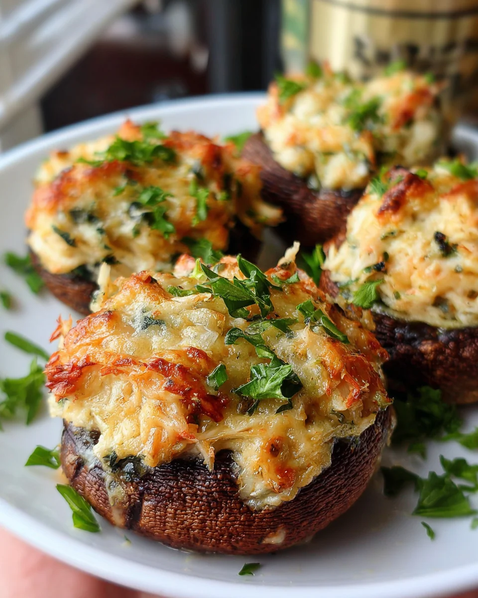 Creamy Crab Stuffed Mushrooms 34 Creamy Crab Stuffed Mushrooms