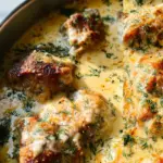 Creamy Oven Baked Chicken Thighs