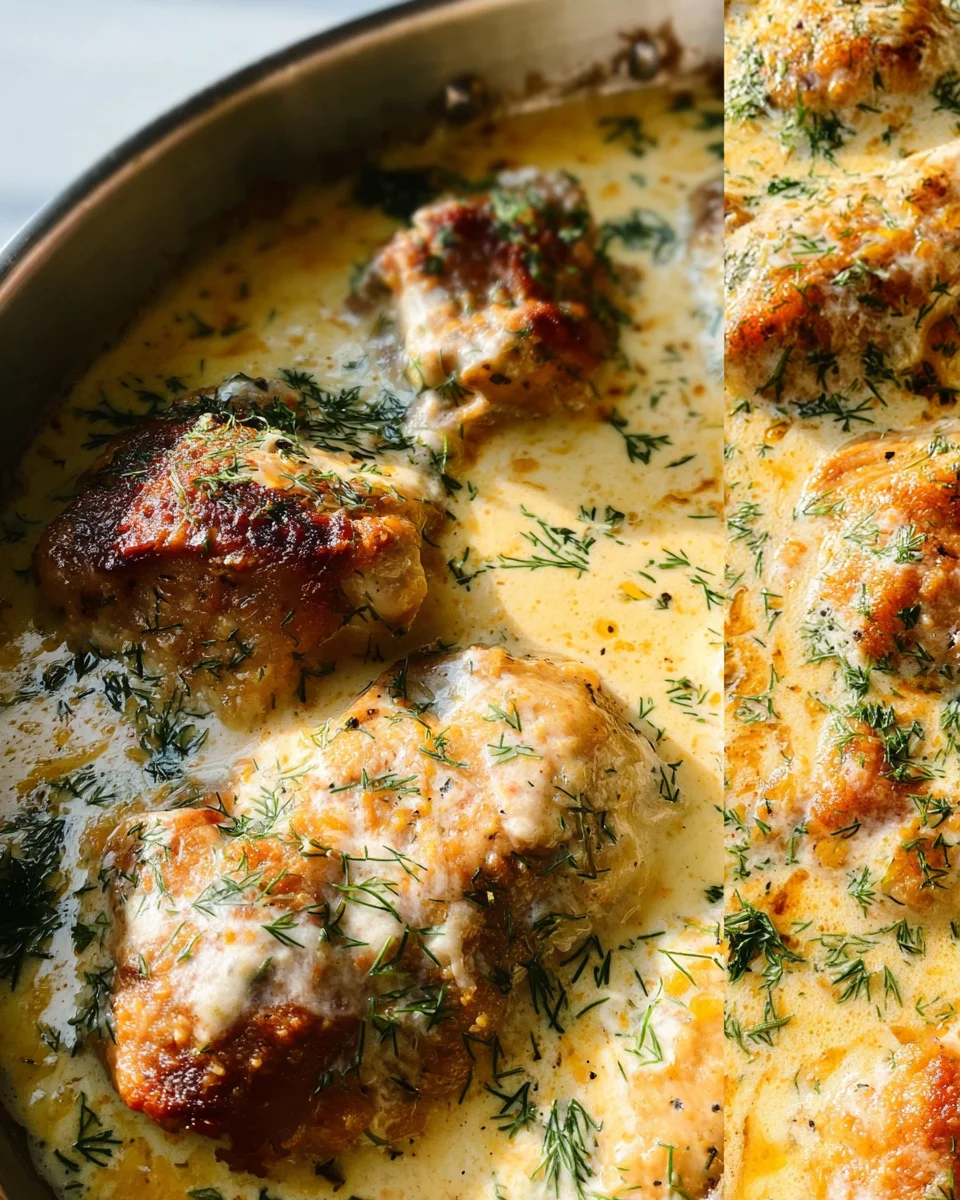 Creamy Oven Baked Chicken Thighs