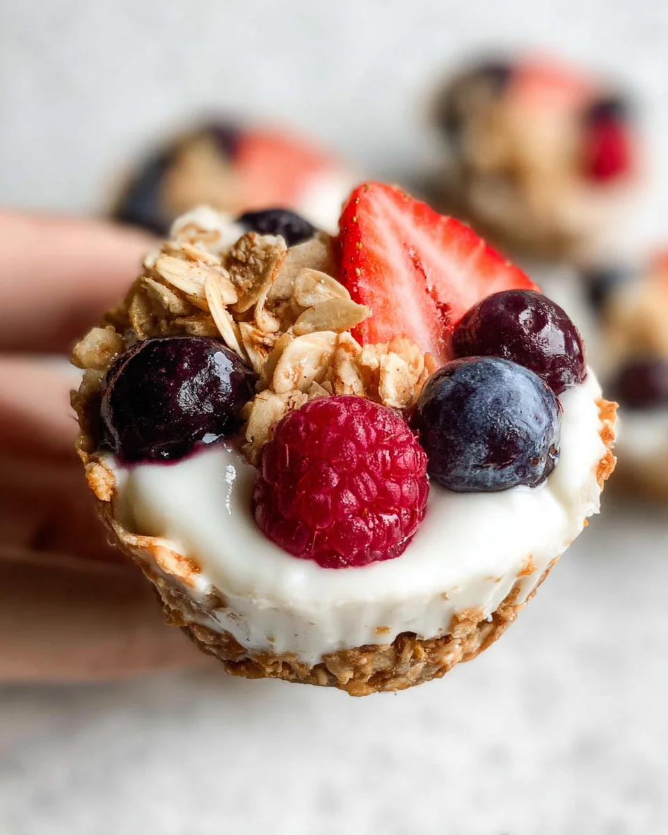 Frozen Yogurt Granola Cups