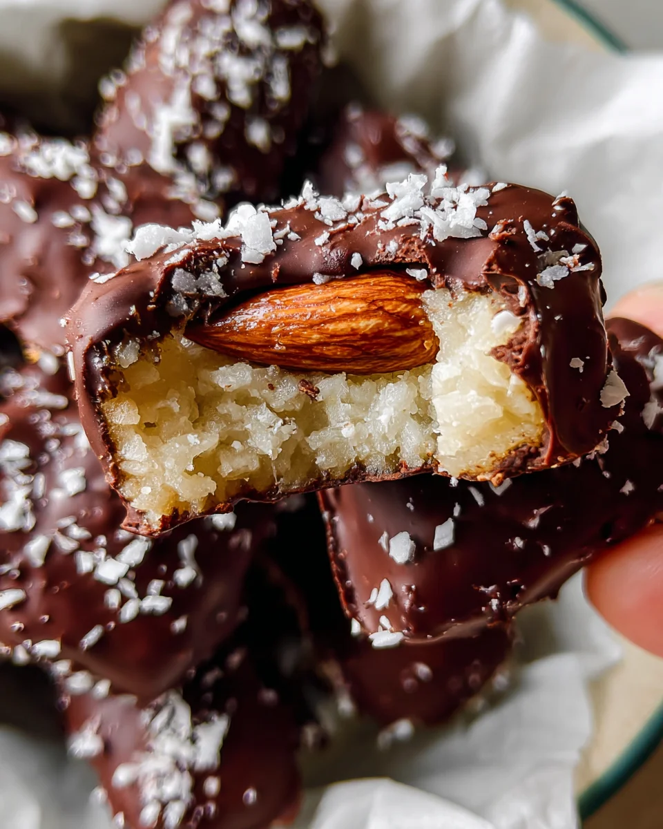 Homemade Almond Joys with Dark Chocolate 16 Homemade