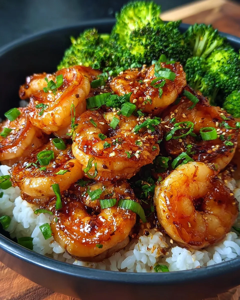 Honey Garlic Shrimp Bowls