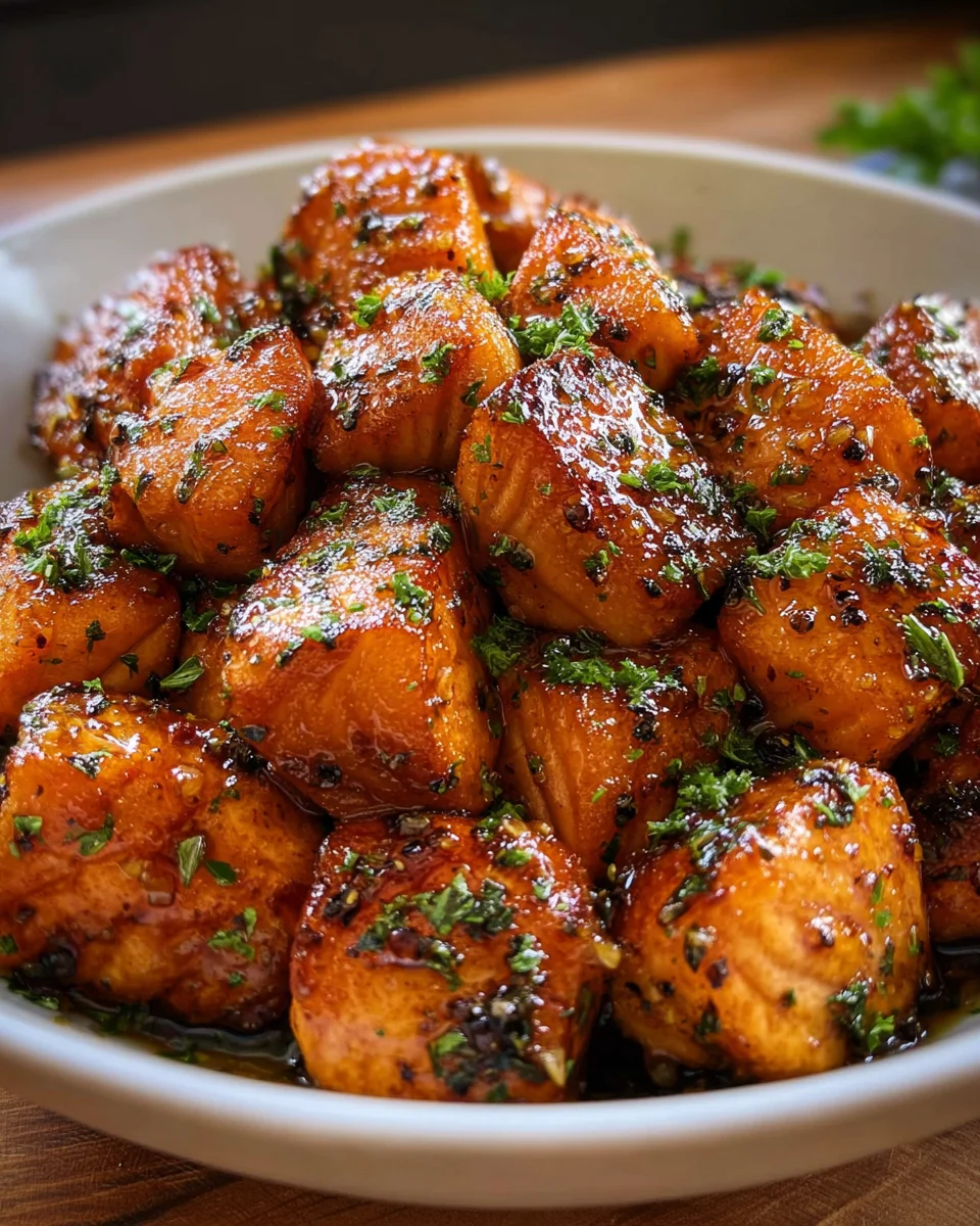 Hot Honey Salmon Bites 17 Hot