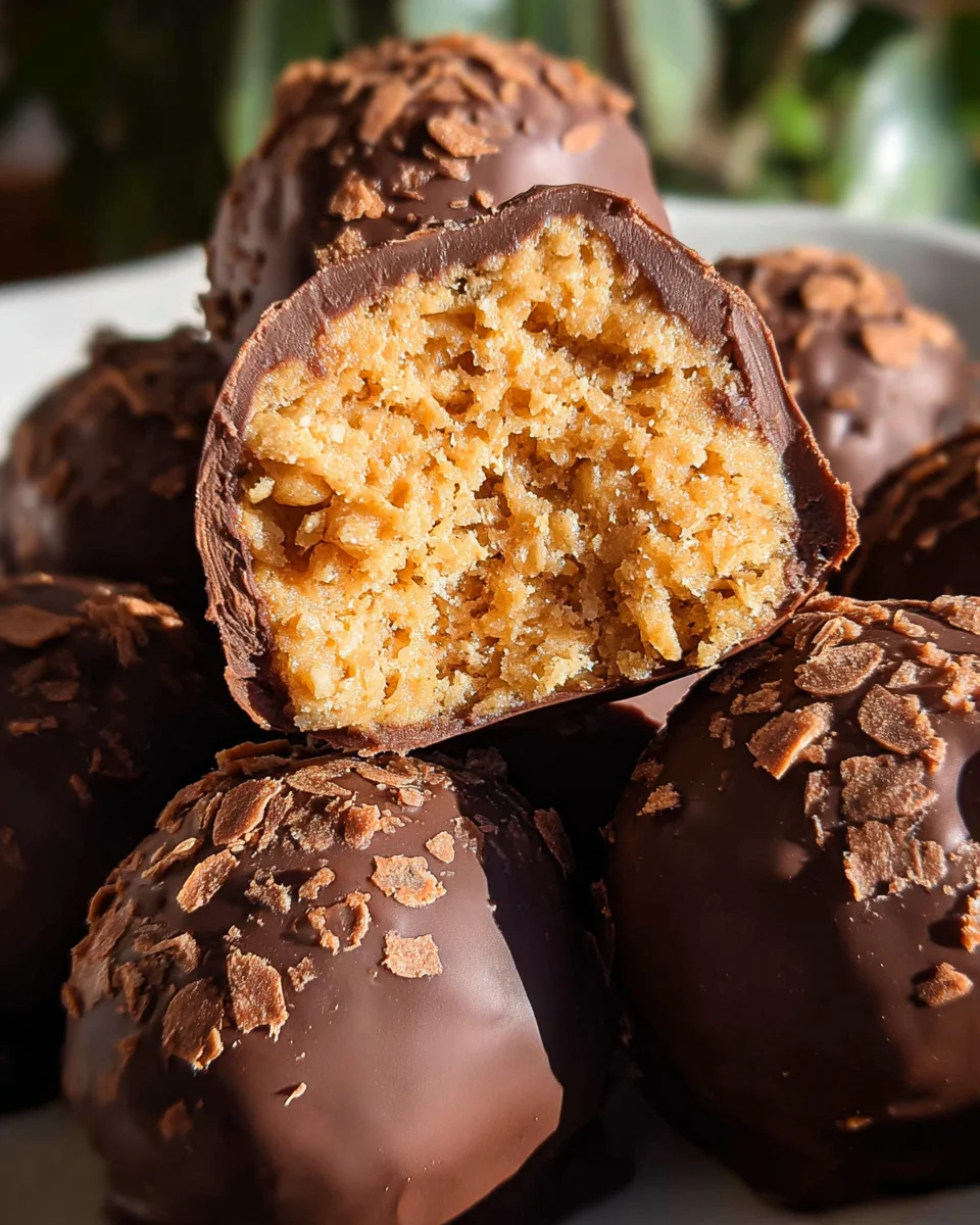 Peanut Butter Balls with Rice Krispies