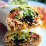 Seven Layer Chicken Burritos