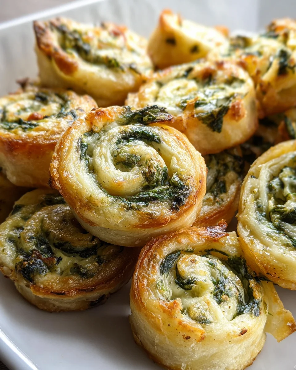 Spinach Dip in Bite-Sized Pinwheels