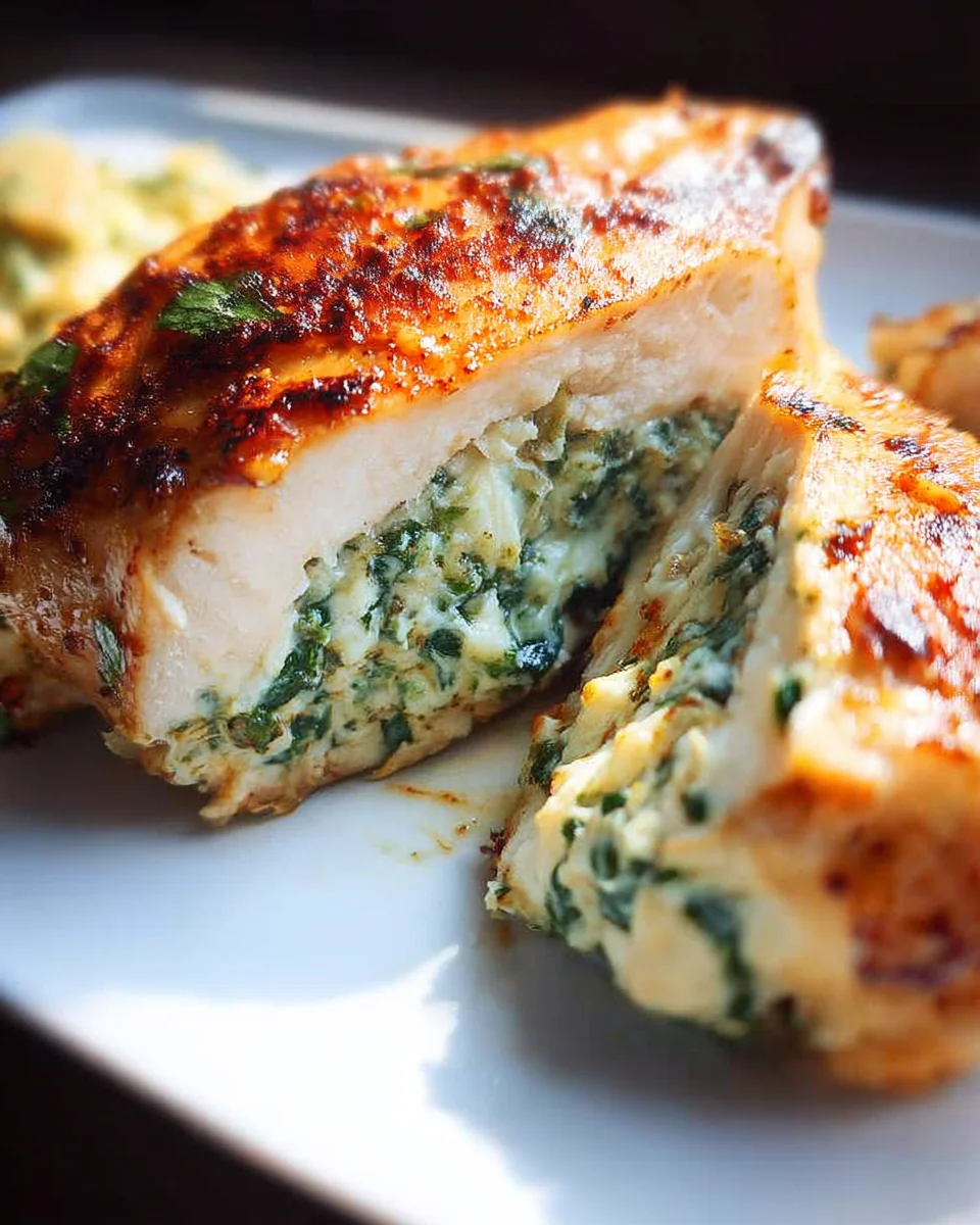 Spinach Stuffed Chicken Breasts