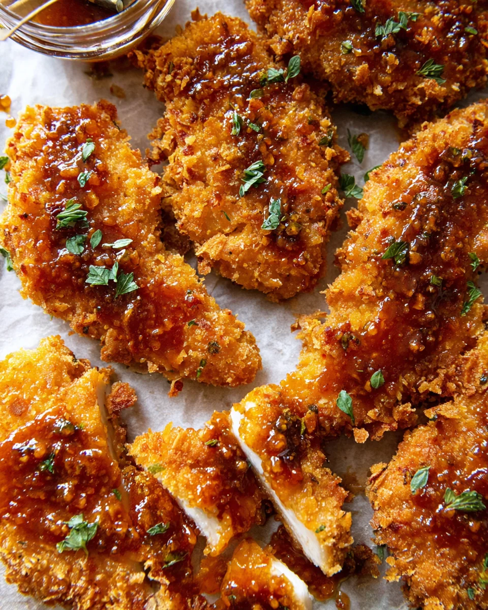 Baked Crunchy Hot Honey Chicken