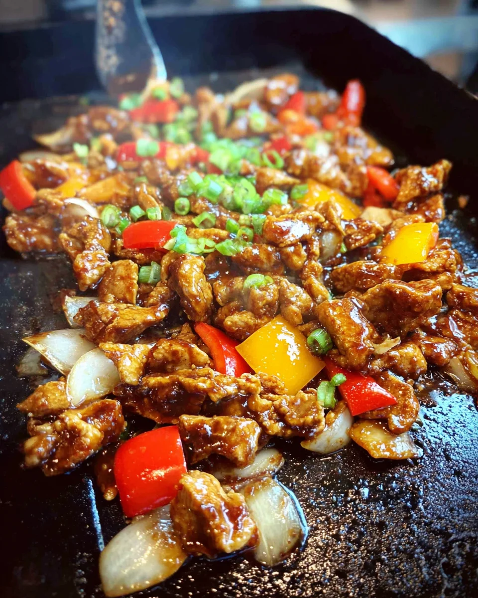 Bourbon Chicken on the Griddle