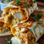 Cheesy Chicken Garlic Wraps