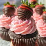 Chocolate Covered Strawberry Cupcakes