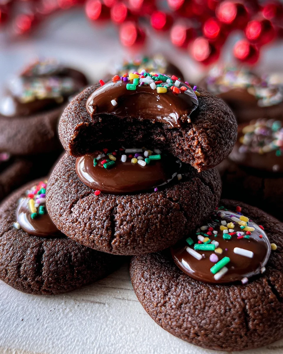 Chocolate Thumbprint Cookies