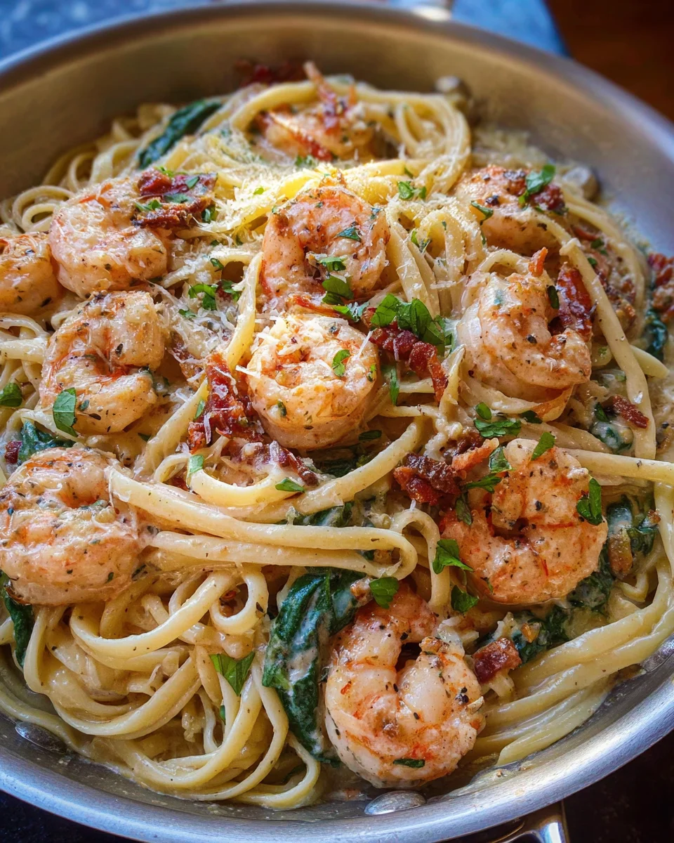 Creamy Tuscan Shrimp Linguine 24 Creamy