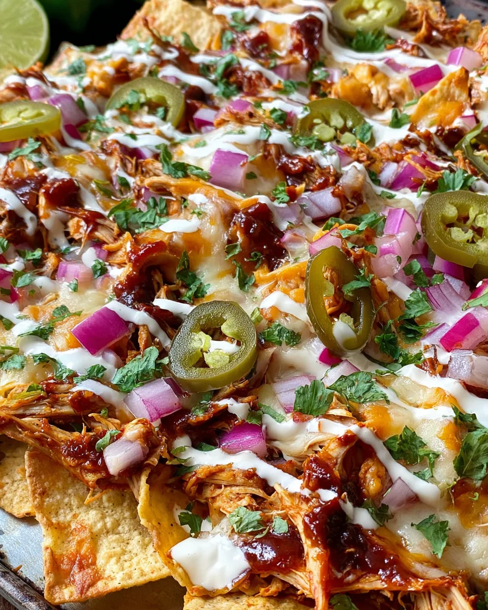 Easy Sheet Pan BBQ Chicken Nachos 22 Easy