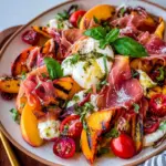 Grilled Nectarine Burrata Prosciutto Salad