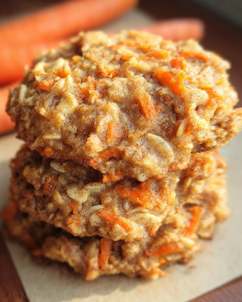 Healthy Carrot Cake Oatmeal Cookies