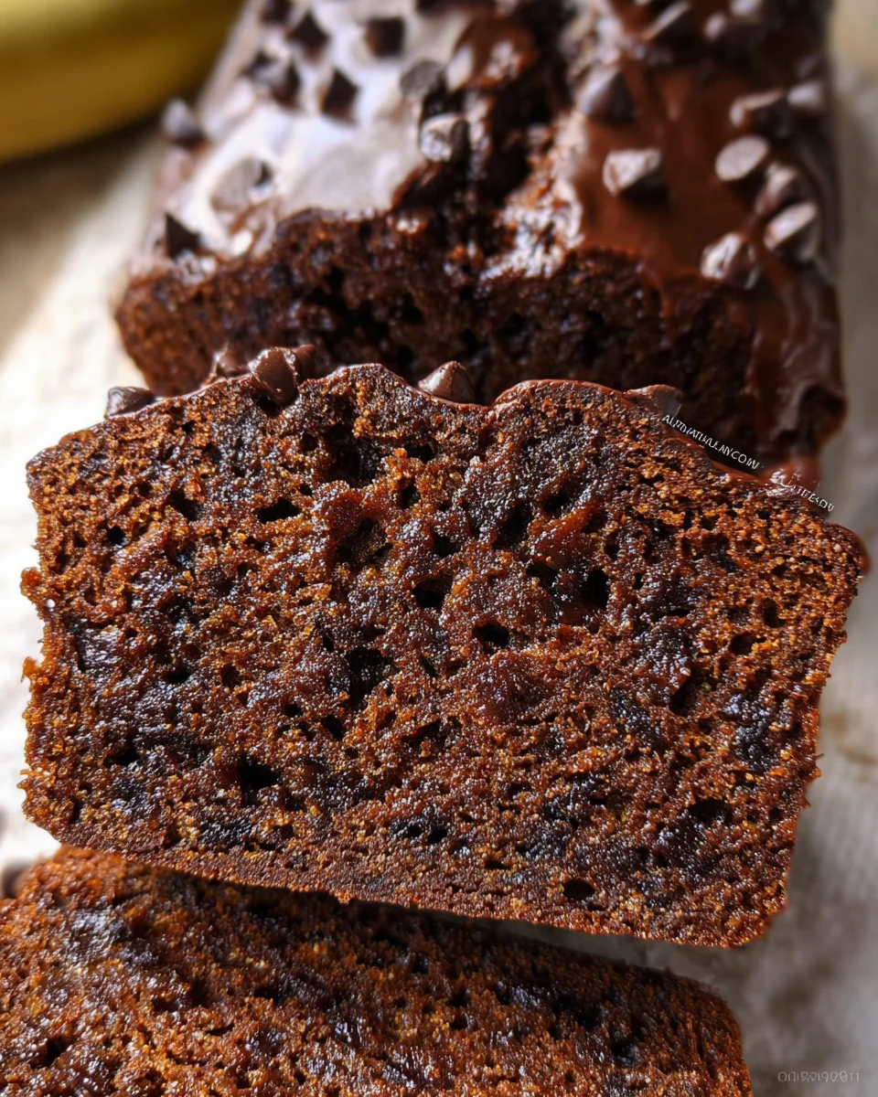 Healthy Chocolate Banana Bread 22 Healthy