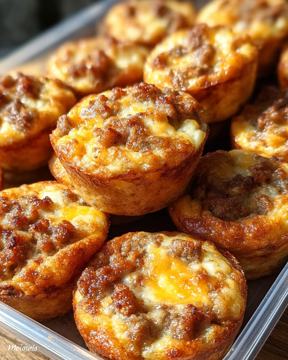 High-Protein Pancake Sausage Mini Muffins