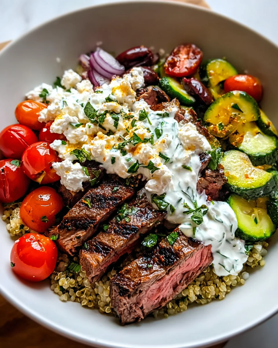 Mediterranean Steak Bowl Recipe