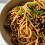 Mongolian Ground Beef Noodles