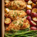 Parmesan Crusted Chicken Sheet Pan Dinner