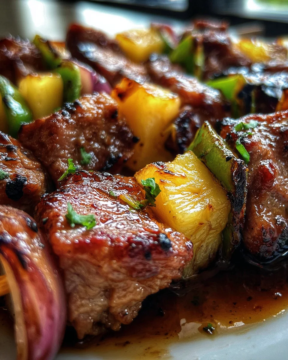 Pineapple BBQ Pork Skewers 23 Pineapple