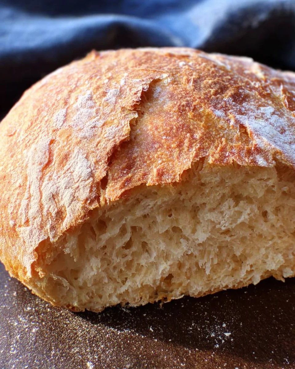 Rustic Italian Crusty Bread Recipe