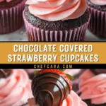 Chocolate Covered Strawberry Cupcakes 28 Pinterest Hidden Image