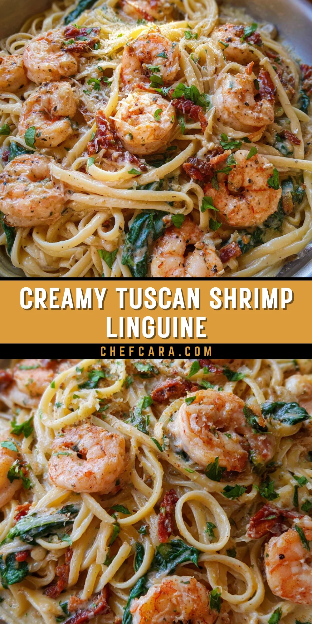 Creamy Tuscan Shrimp Linguine 23 Pinterest Hidden Image