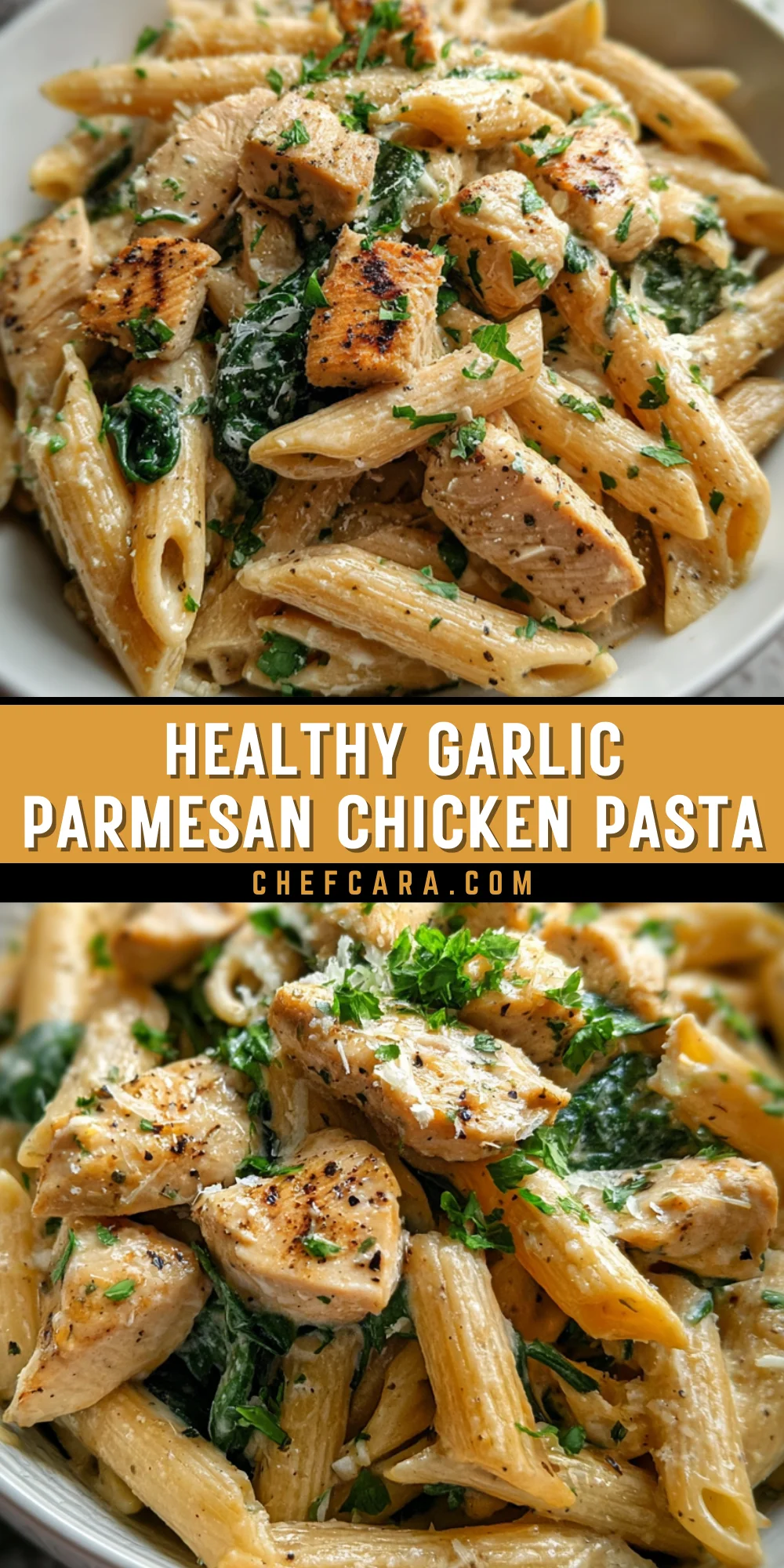 Healthy Garlic Parmesan Chicken Pasta 21 Pinterest Hidden Image