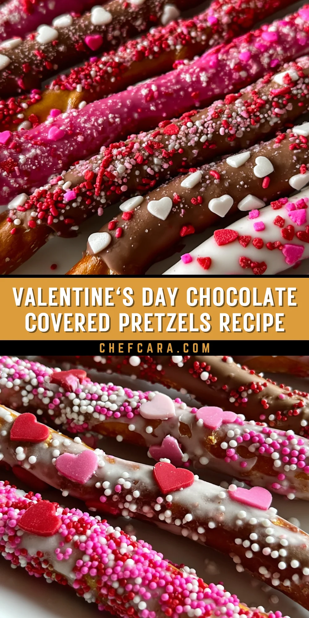 Valentine's Day Chocolate Covered Pretzels Recipe 17 Pinterest Hidden Image