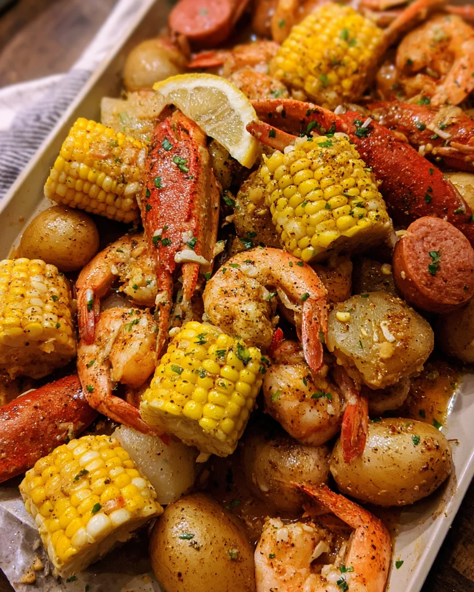 Cajun Seafood Boil with Garlic Butter Sauce