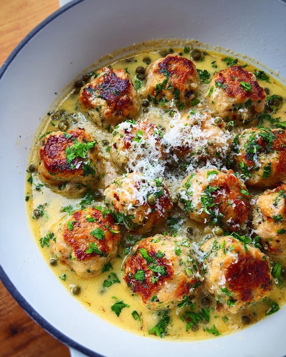 Chicken Piccata Meatballs 24 Chicken