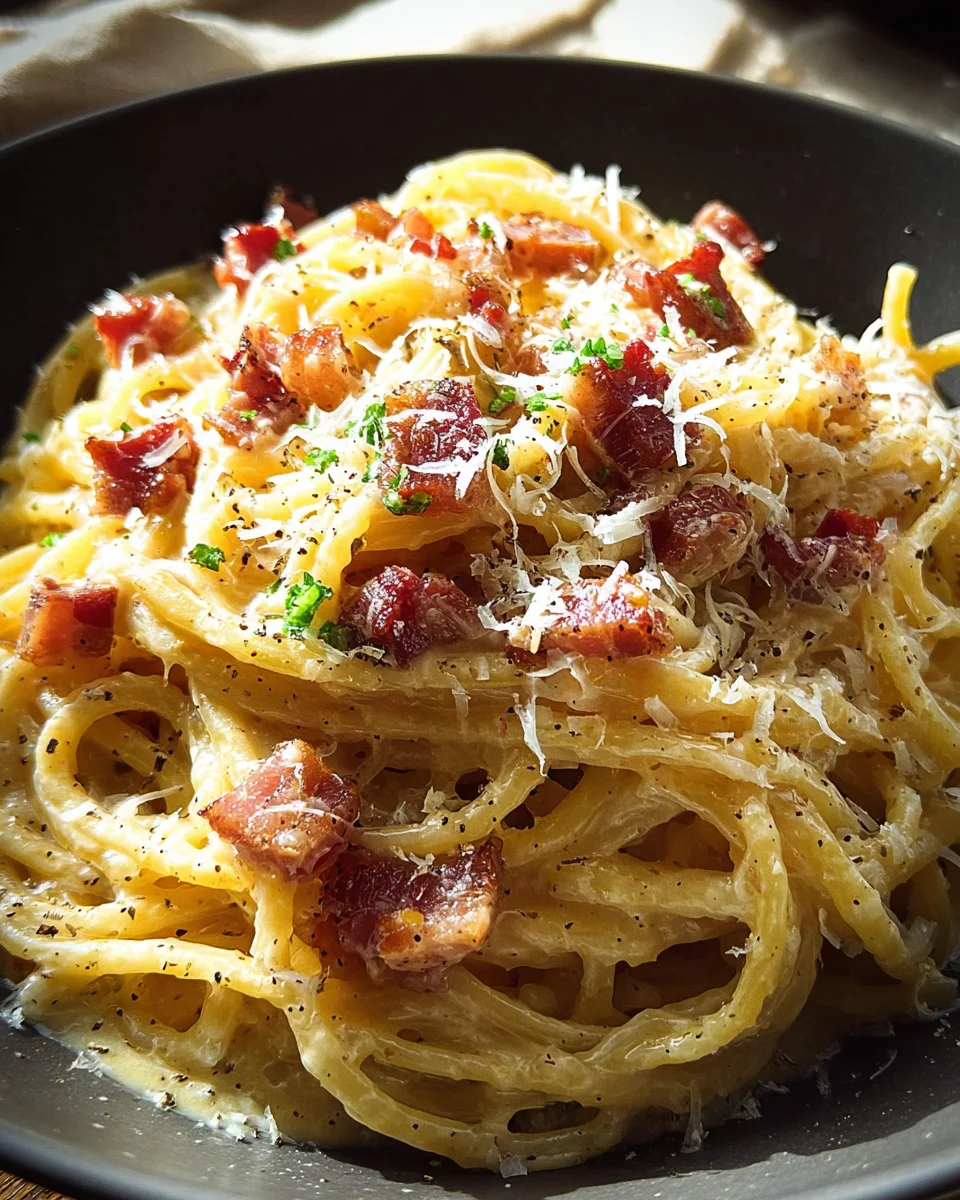 Easy Creamy Carbonara Pasta 19 Easy