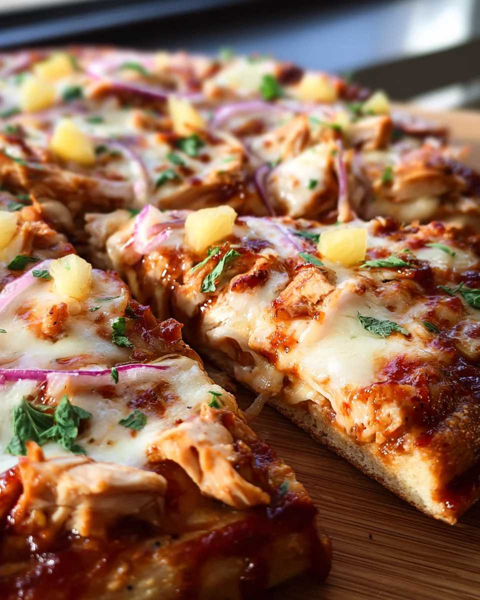 Hawaiian BBQ Chicken Pizza