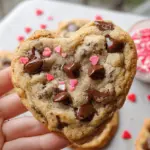 Heart Shaped Chocolate Chip Cookies