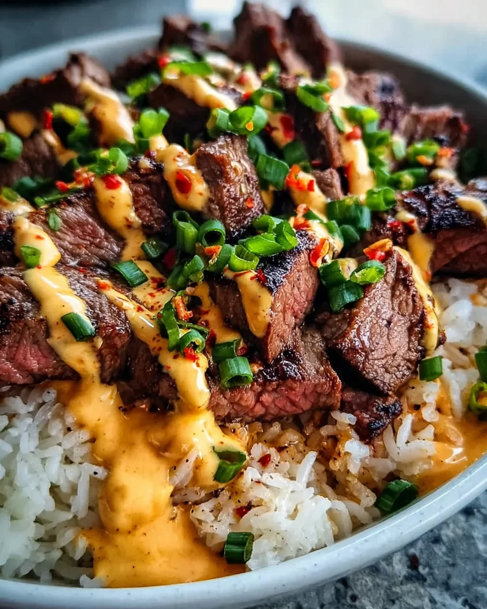 Korean BBQ Steak Rice Bowls with Spicy Cream Sauce 25 Korean BBQ Steak Rice Bowls with Spicy Cream Sauce