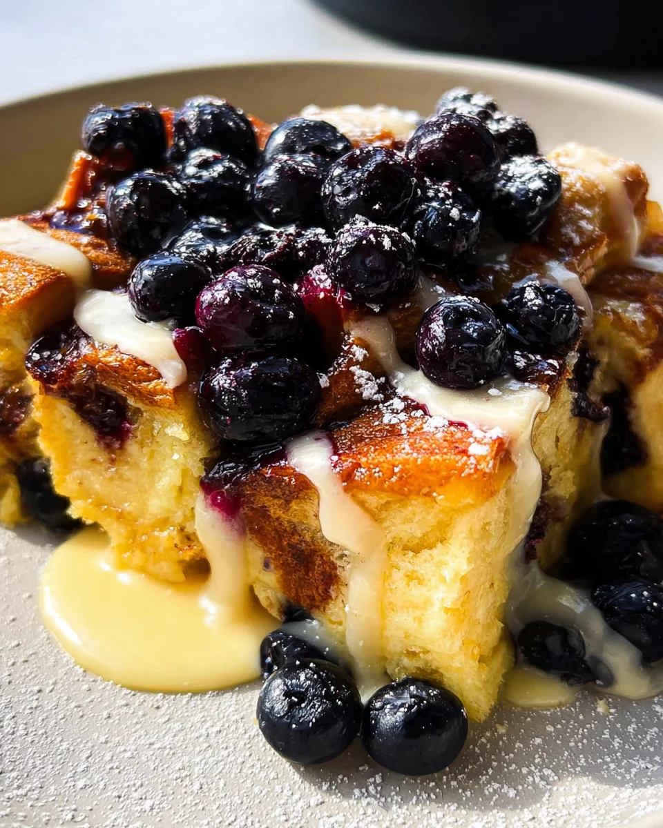 Overnight Blueberry French Toast Casserole